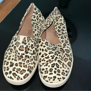 Toms Leopard Print Slip-On Sneakers